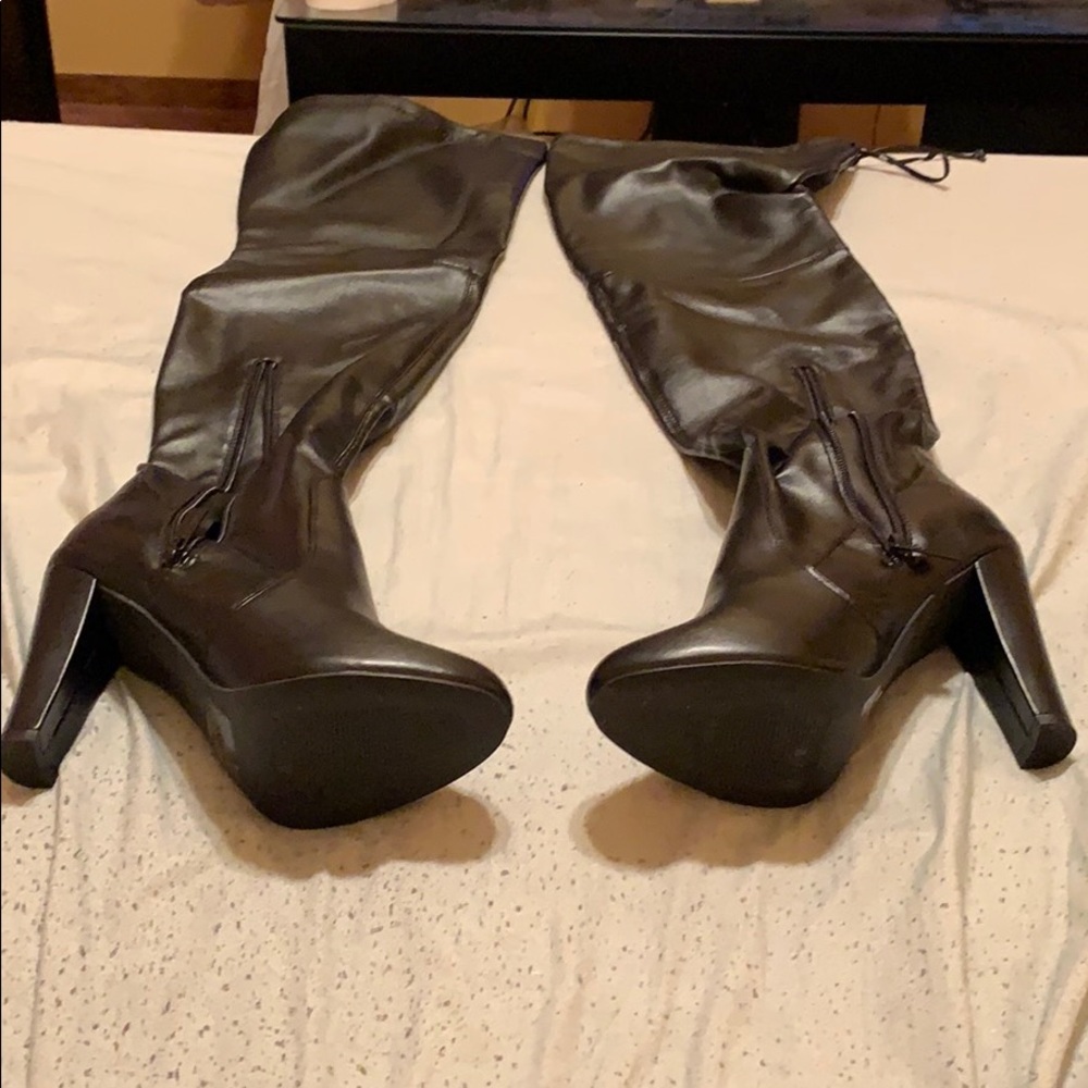 Thigh high 4.5 inches high heel boots